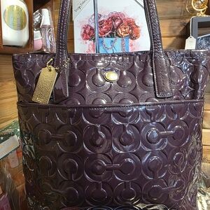 Elegant Purple Designer Tote Bag